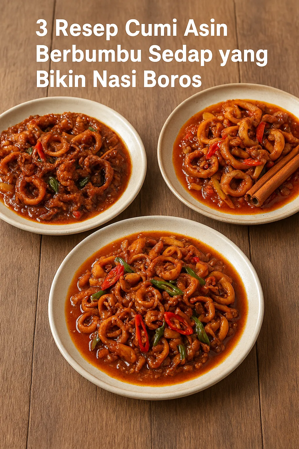 3 Resep Cumi Asin Berbumbu Sedap yang Bikin Nasi Boros