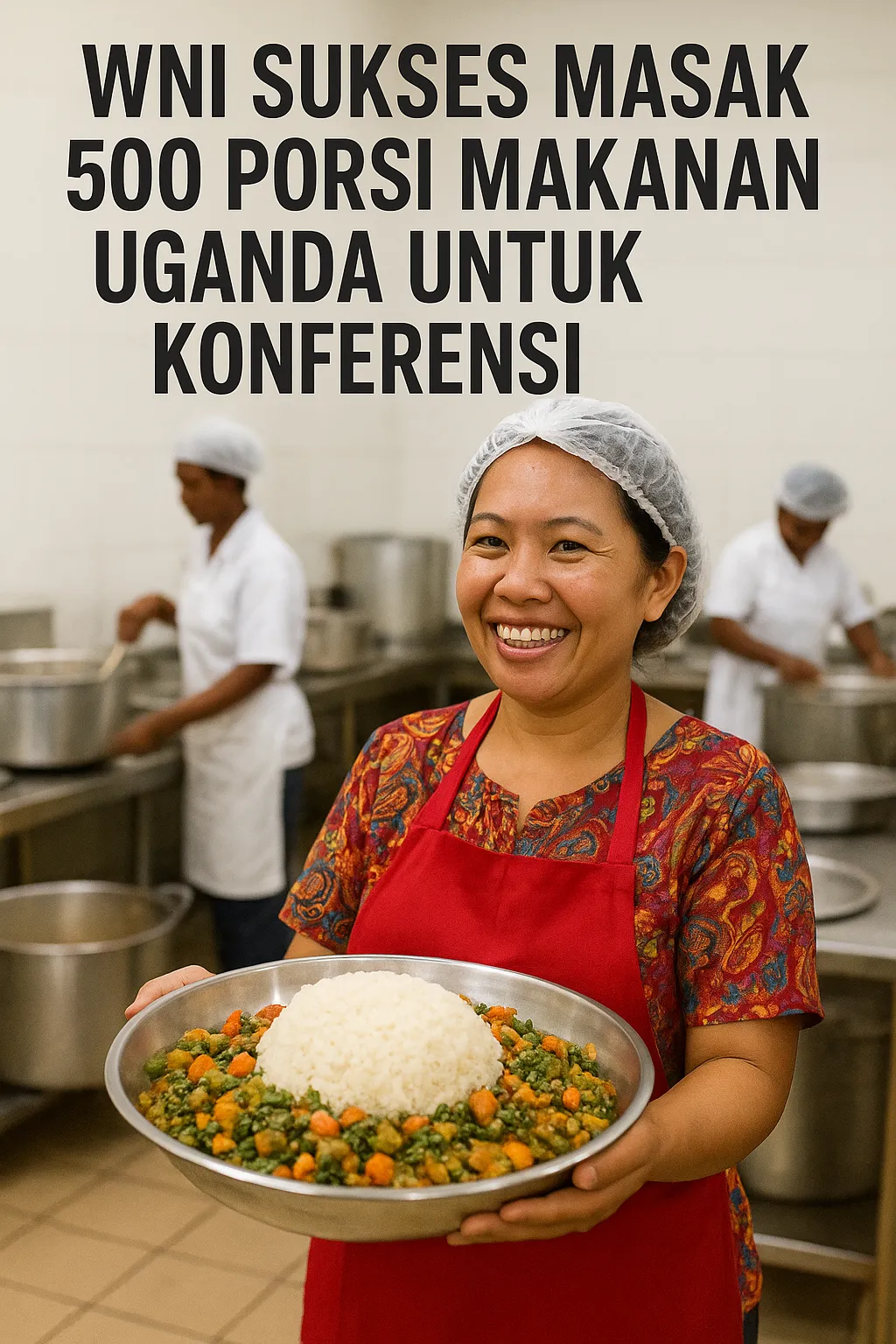 WNI Sukses Masak 500 Porsi Makanan Uganda untuk Konferensi