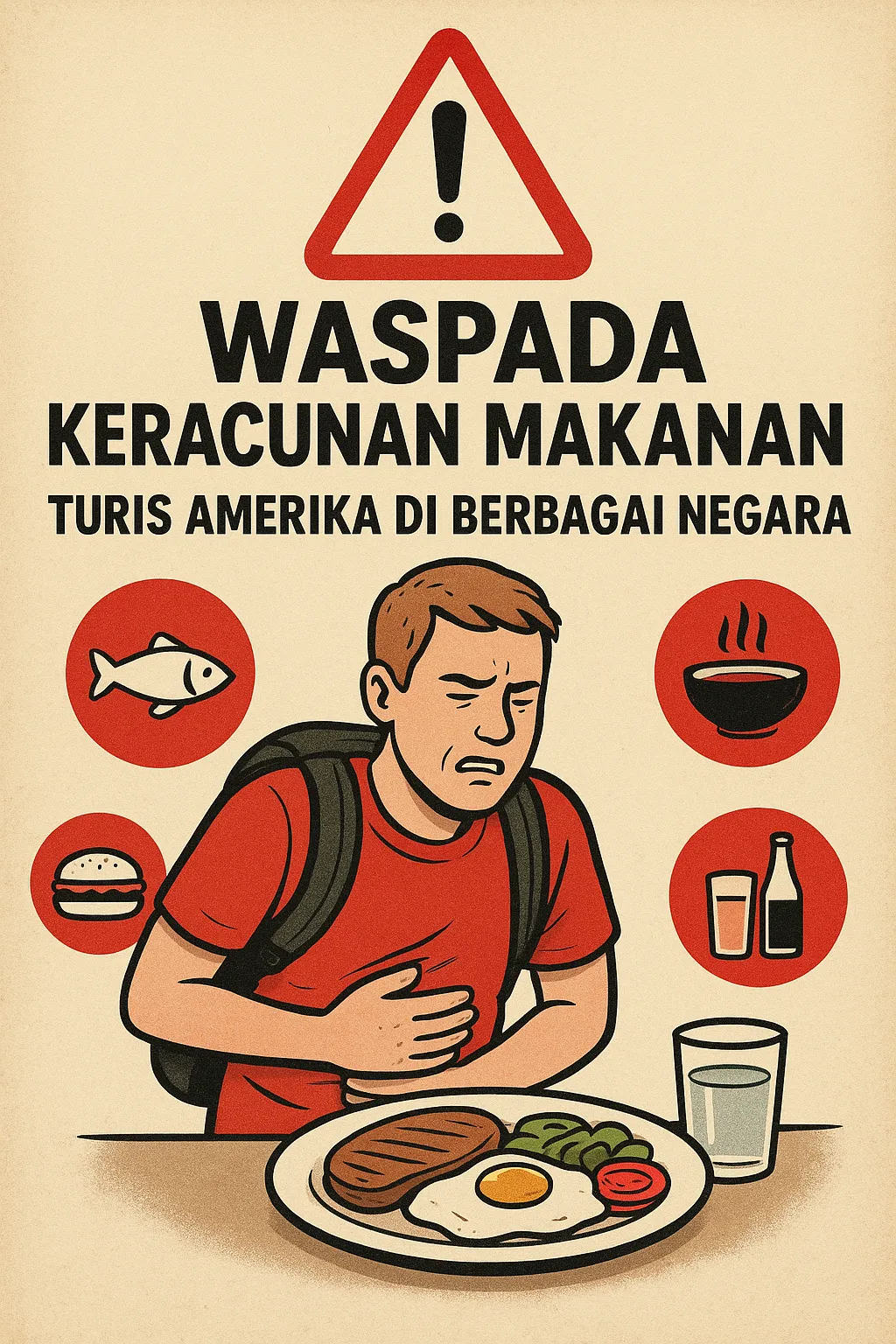 Waspada Keracunan Makanan Turis Amerika di Berbagai Negara